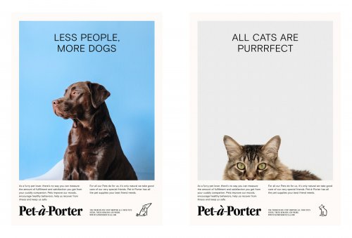 Branding for a one-stop premium pet bazaar Pet-à-Porter