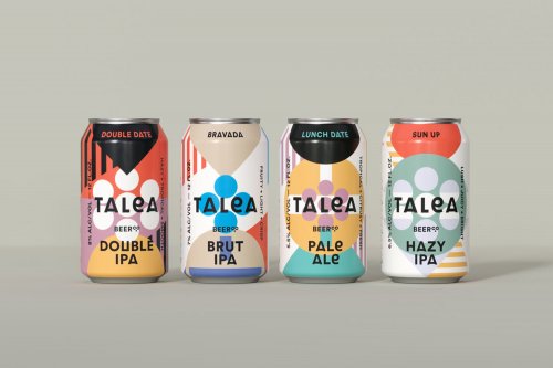 A prismatic packaging for women-led brewery Talea Beer Co.