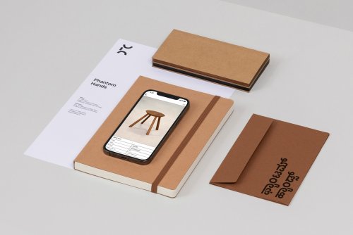 Identity for Phantom Hands handmade furniture for an international audience.