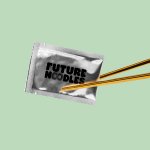 “Retro-futuristic” identity for plant-based meal kit Future Noodles
