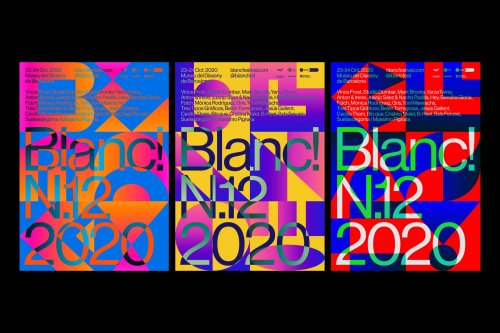 Identity for Blanc!‘s 12th edition, a festival that fosters design culture with a very festive approach